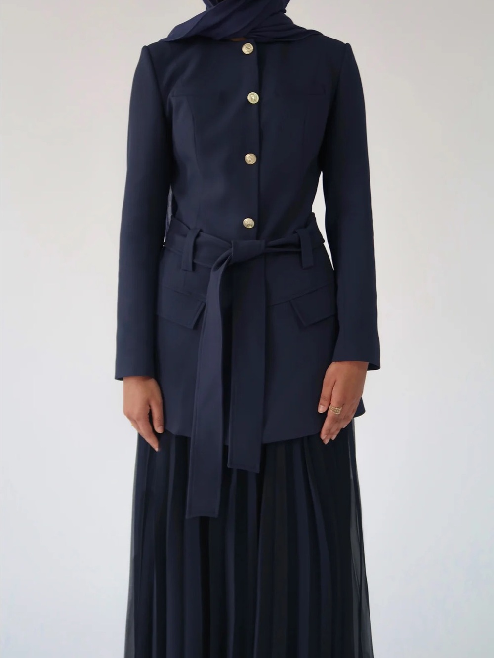 Navy SE Belted Jacket